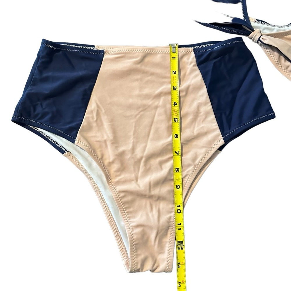 Cupshe Lost in The Dream Color Block High-Waisted Bikini Sz M Swimsuit 2 Piece - Picture 6 of 12